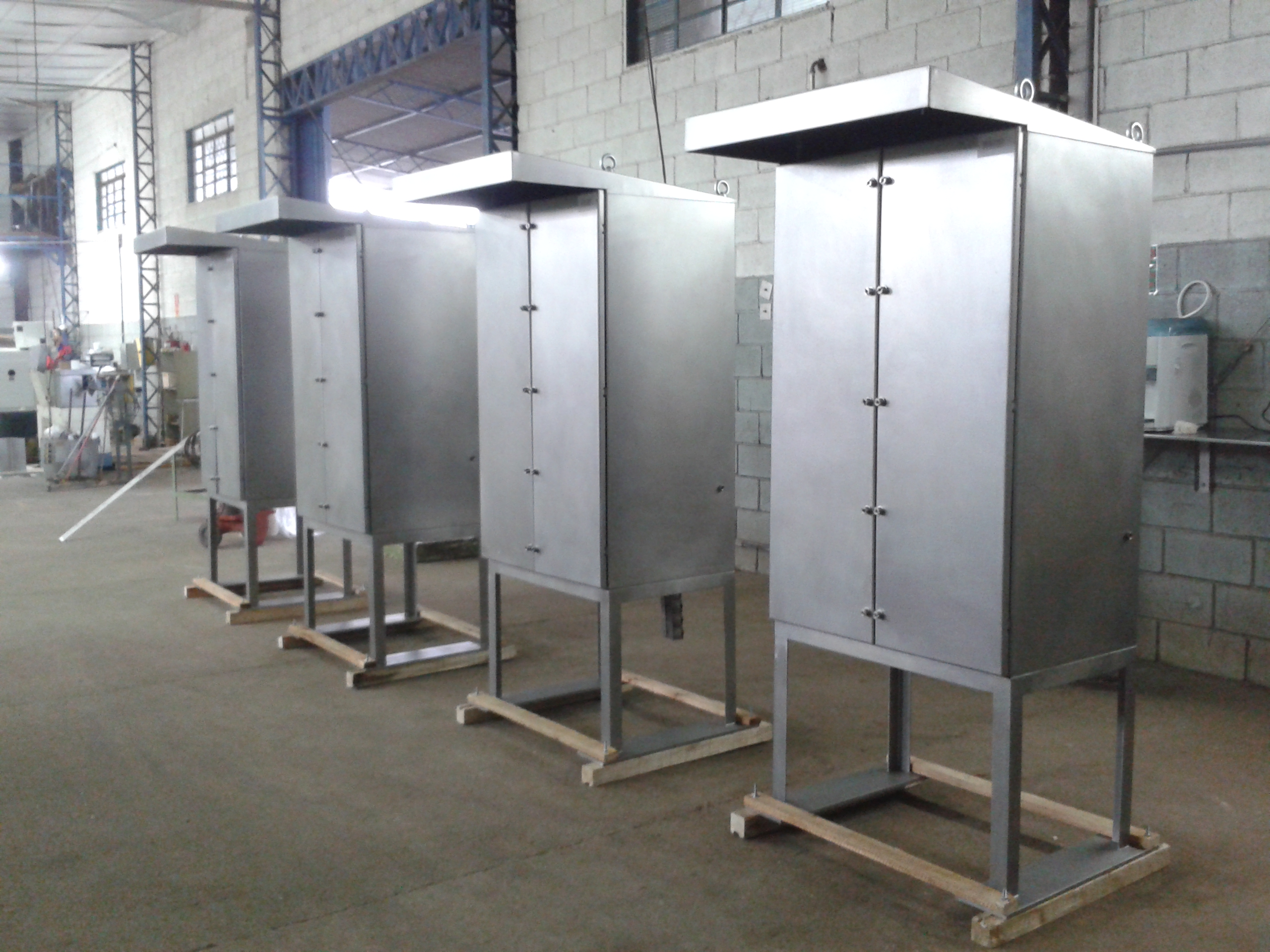 Painel industrial em aço inox